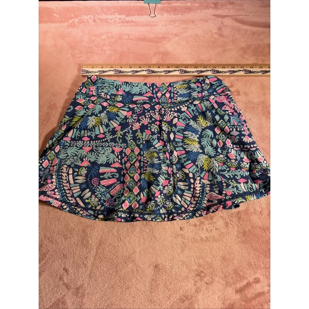 Women's Lilly Pulitzer Luxletic Vibrant Multicolor Tropical Pink Blue Skort Sz M